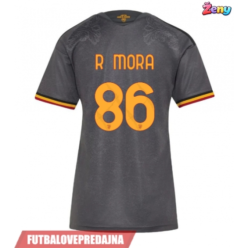Lacne Ženy Futbalové dres AS Roma Rodrigo Mora #86 2026-27 Krátky Rukáv - Tretina